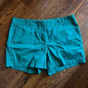 J. Crew Kelly green chino shorts.